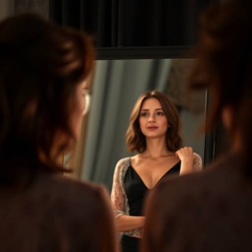 Actrice se pr√©parant pour une audition devant un miroir lors d'un cours de pr√©paration aux auditions